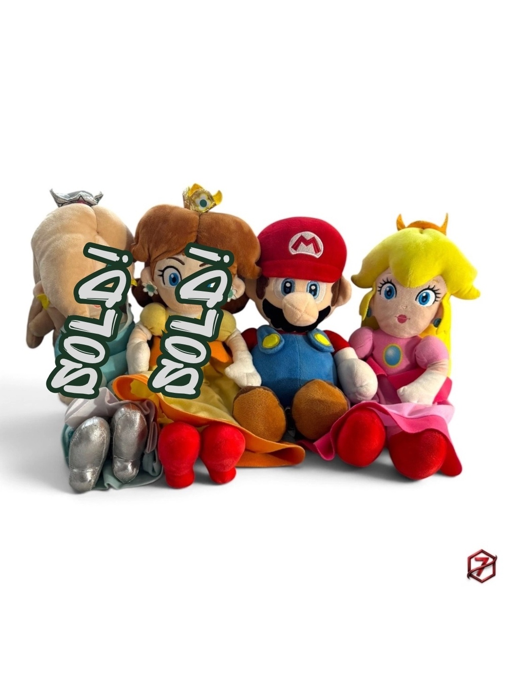Super Mario Plush 2-Piece Lot Mario & Peach Nintendo Princess Bundle
